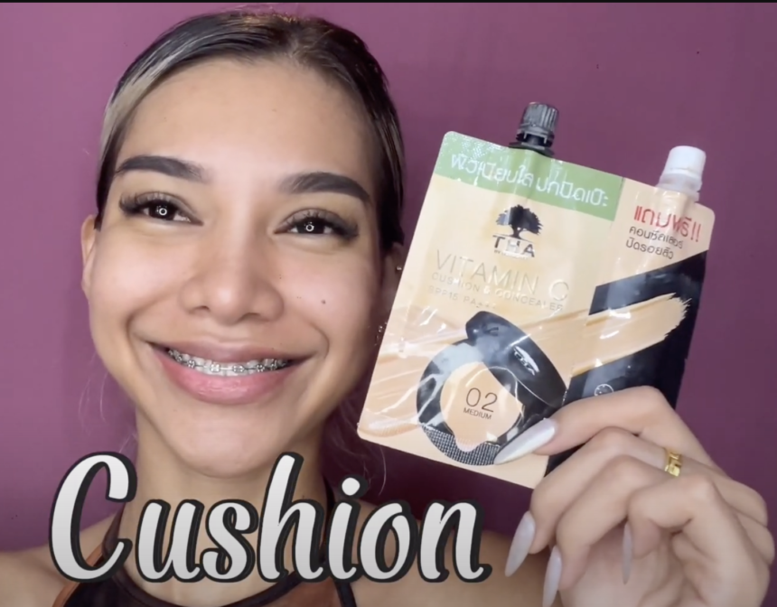 รีวิว THA คุชชั่นน้องฉัตรและคอนซีลเลอร์ เครื่องสำอางซองใน 7-11 ถูกและดี Vitamin C Cushion & Conceler